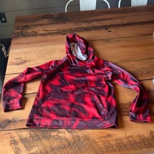 Under Armour Red & Black Camo Kids Hooded Pullover